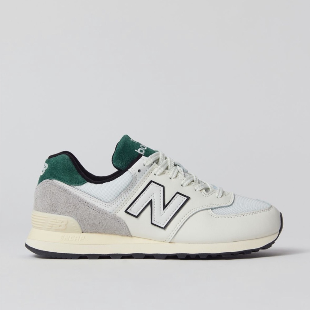 Brand New! New Balance 574 sneaker White+Green